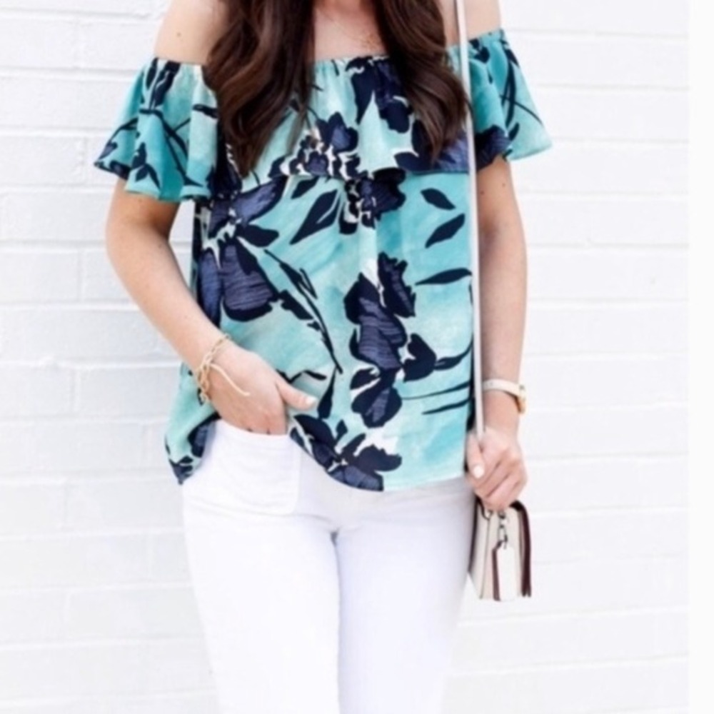 Maeve‎ Anthropologie Islander Off Shoulder Blouse Size Medium